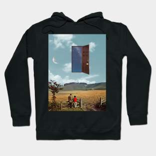 Into The Night - Surreal/Collage Art Hoodie